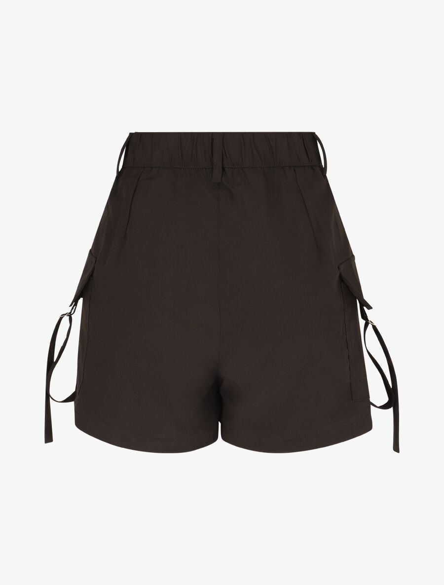 Jupe short cargo uni - Noir - 2