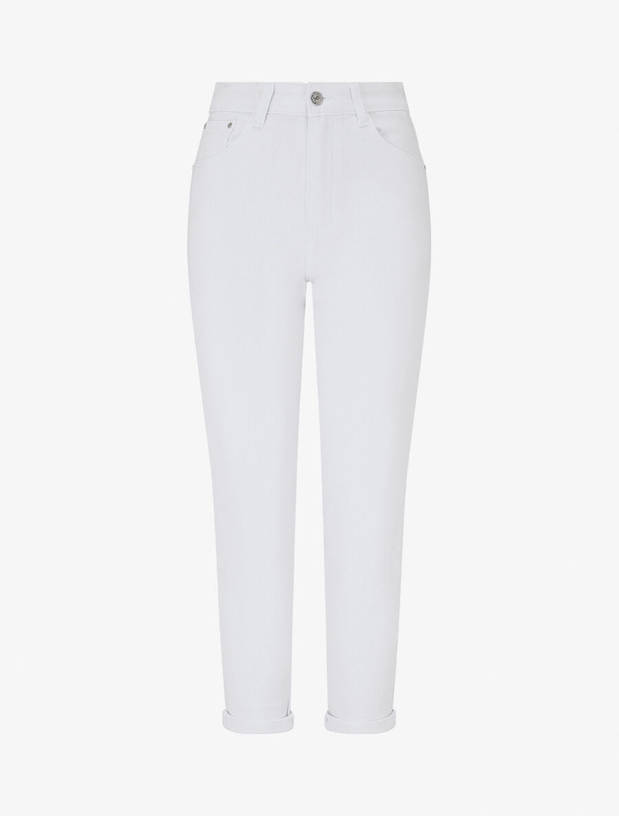 Jean mom taille haute - Blanc - 4