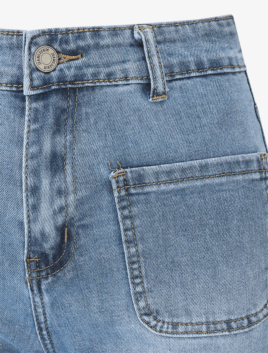 Jeans à 4 poches coupe droite - Bleu - 3