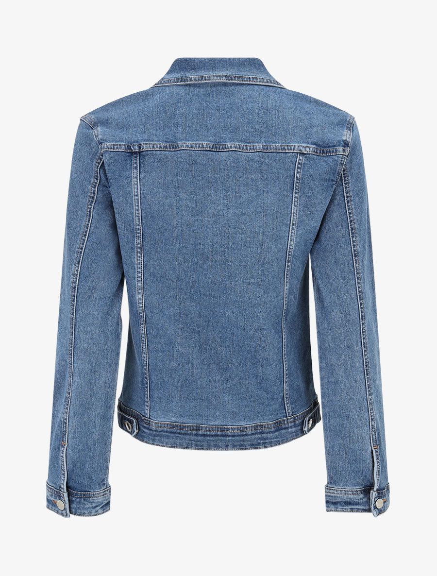 Veste en jean coupe droite - Bleu - 2