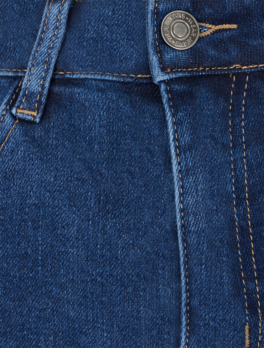 Jean wide leg taille standard - Bleu brut - 3