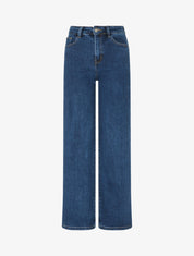 Jean ample en coton mélangé - Bleu - 1