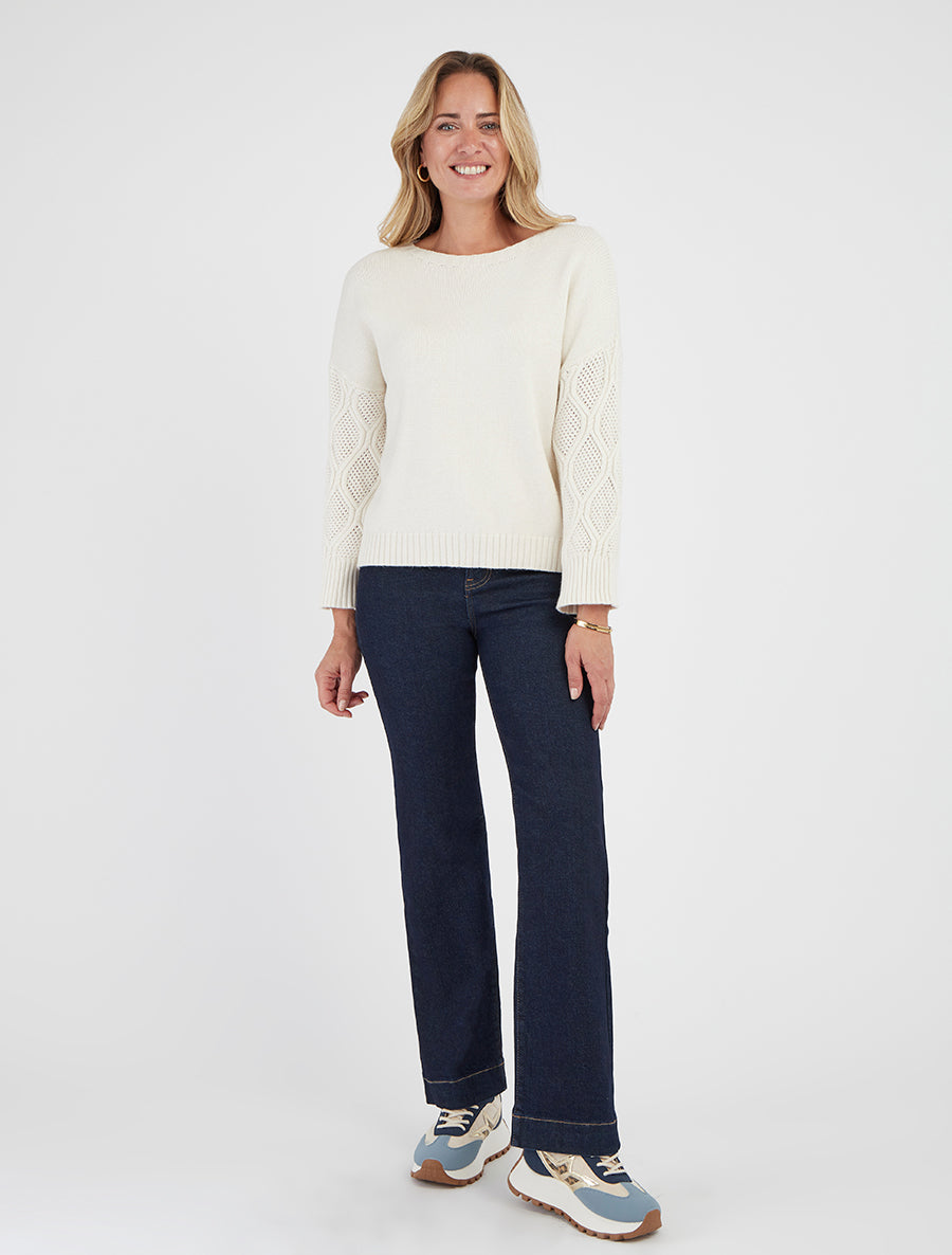 Jean, gerade geschnitten. - Blau