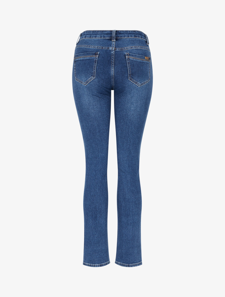 Jean délavé coupe slim - Bleu - 2