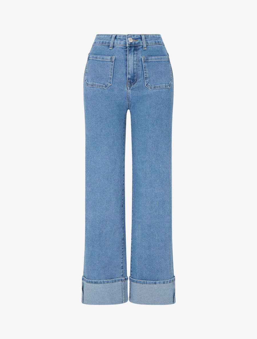 Jean push up à 4 poches - Bleu - 1