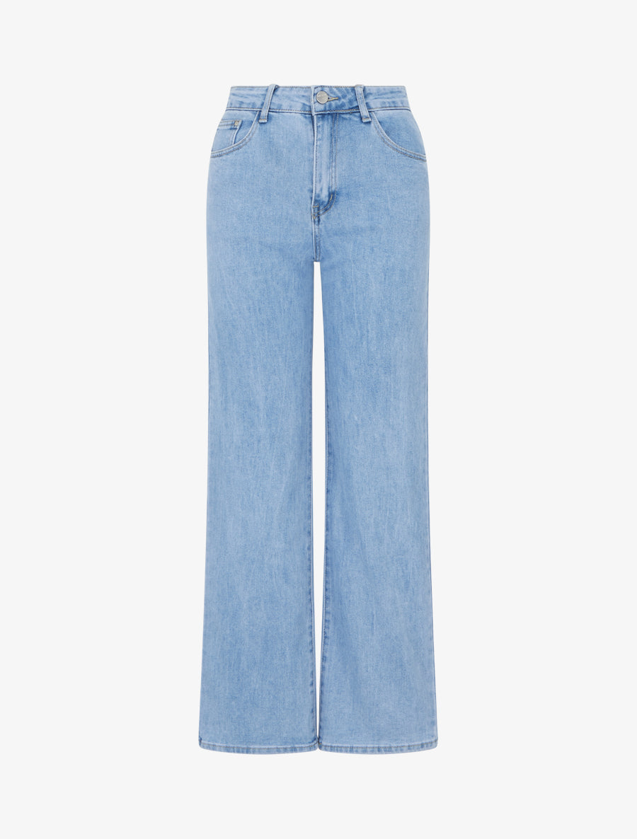 Jean grande taille coupe droite - Bleu - 1