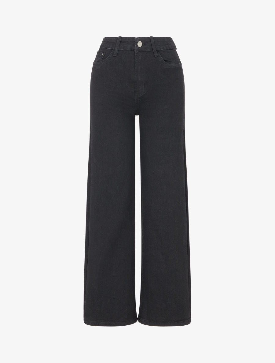 Jean grande taille coupe droite - Noir - 1