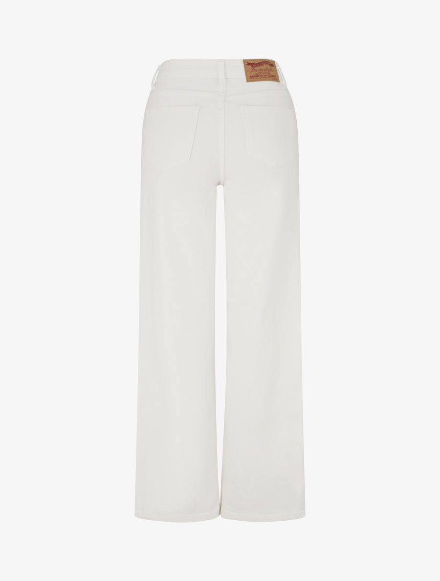 Jean wide leg taille haute - Écru - 2