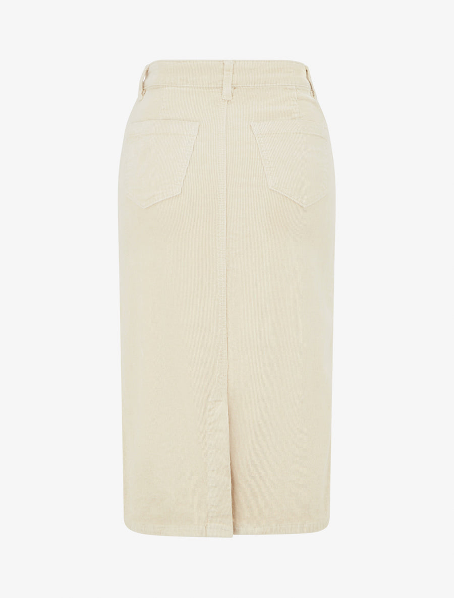 Jupe côtelée uni - Beige - 2