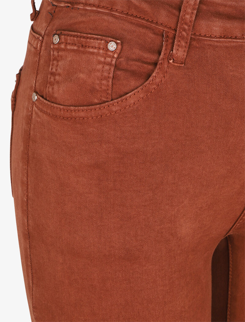 Jean slim uni taille haute - Rouille - 3