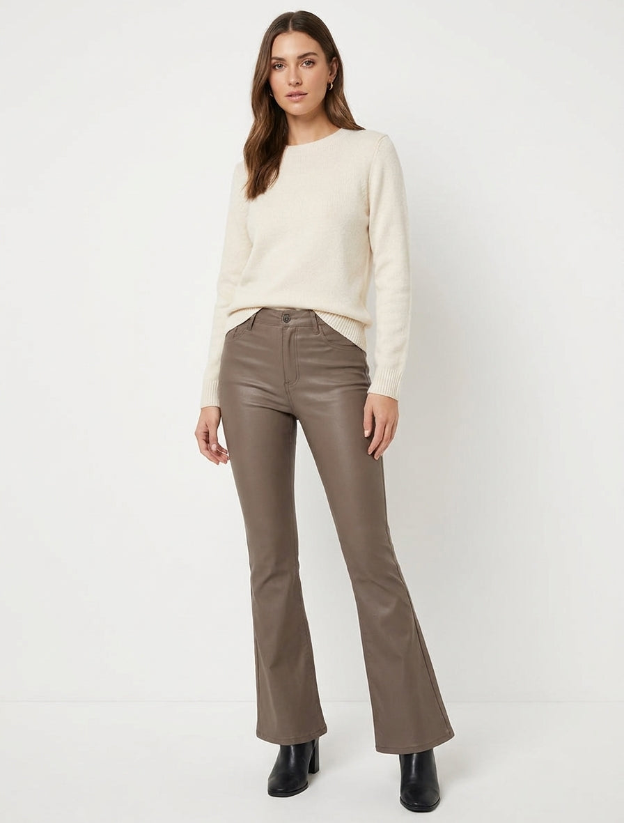Beschichtete Schlaghose - Dunkelmaulwurf