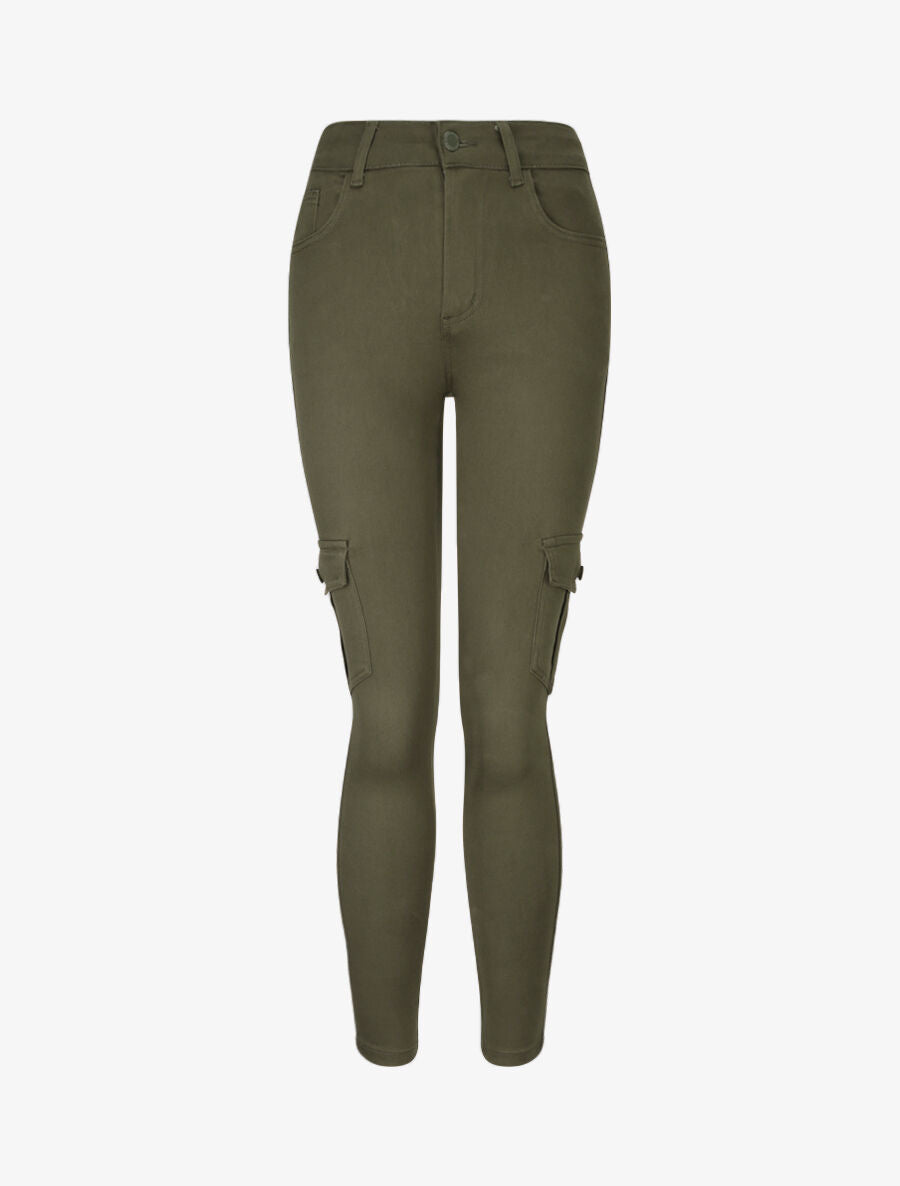 Jeans slim style cargo - Kaki - 4