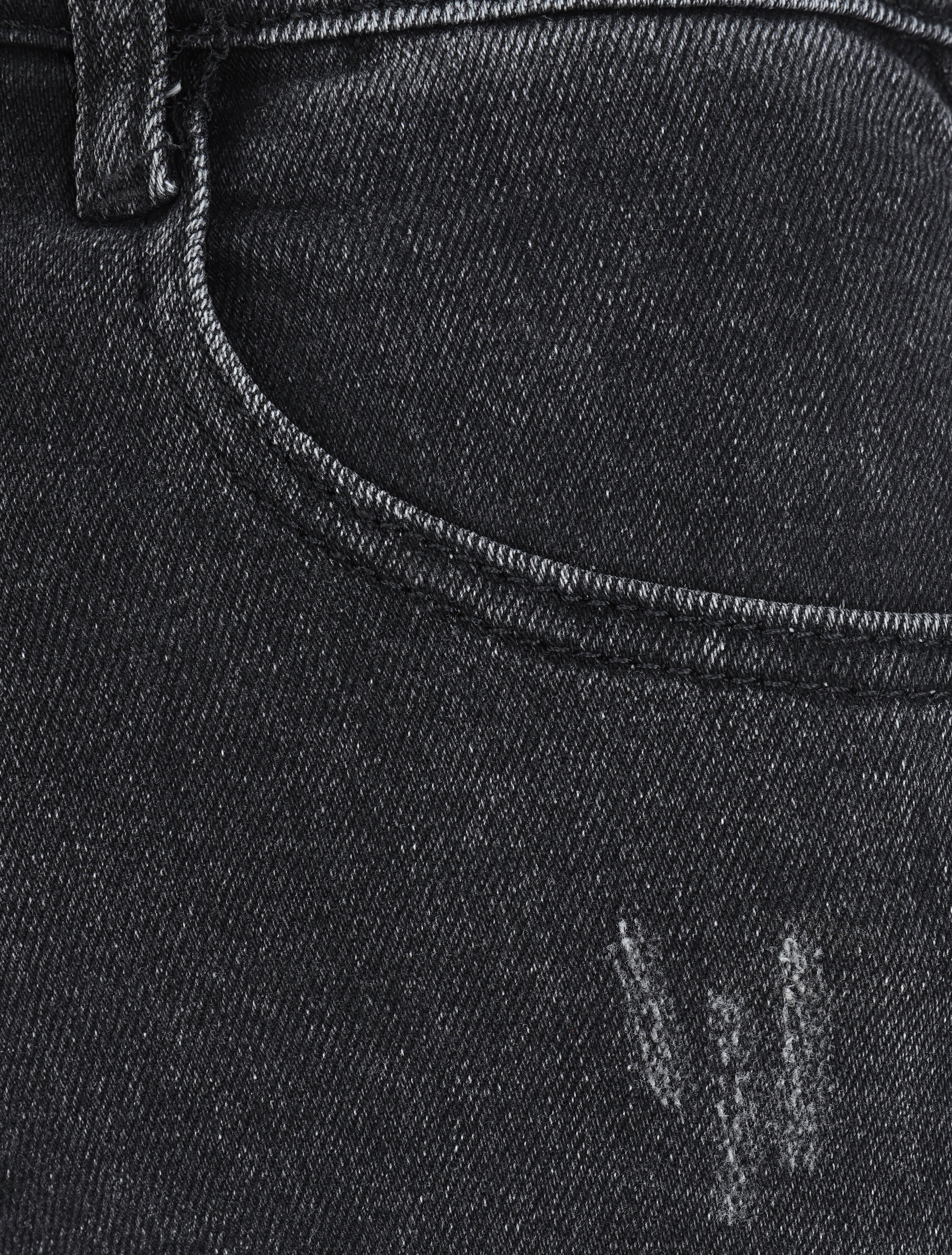 Jean mom à détail griffures - Gris foncé - 3