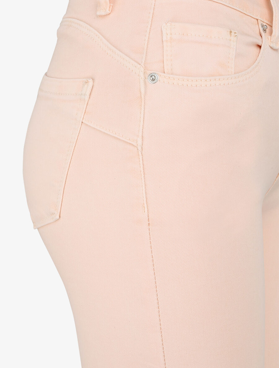 Jean skinny push up à coutures apparentes - Rose clair - 3