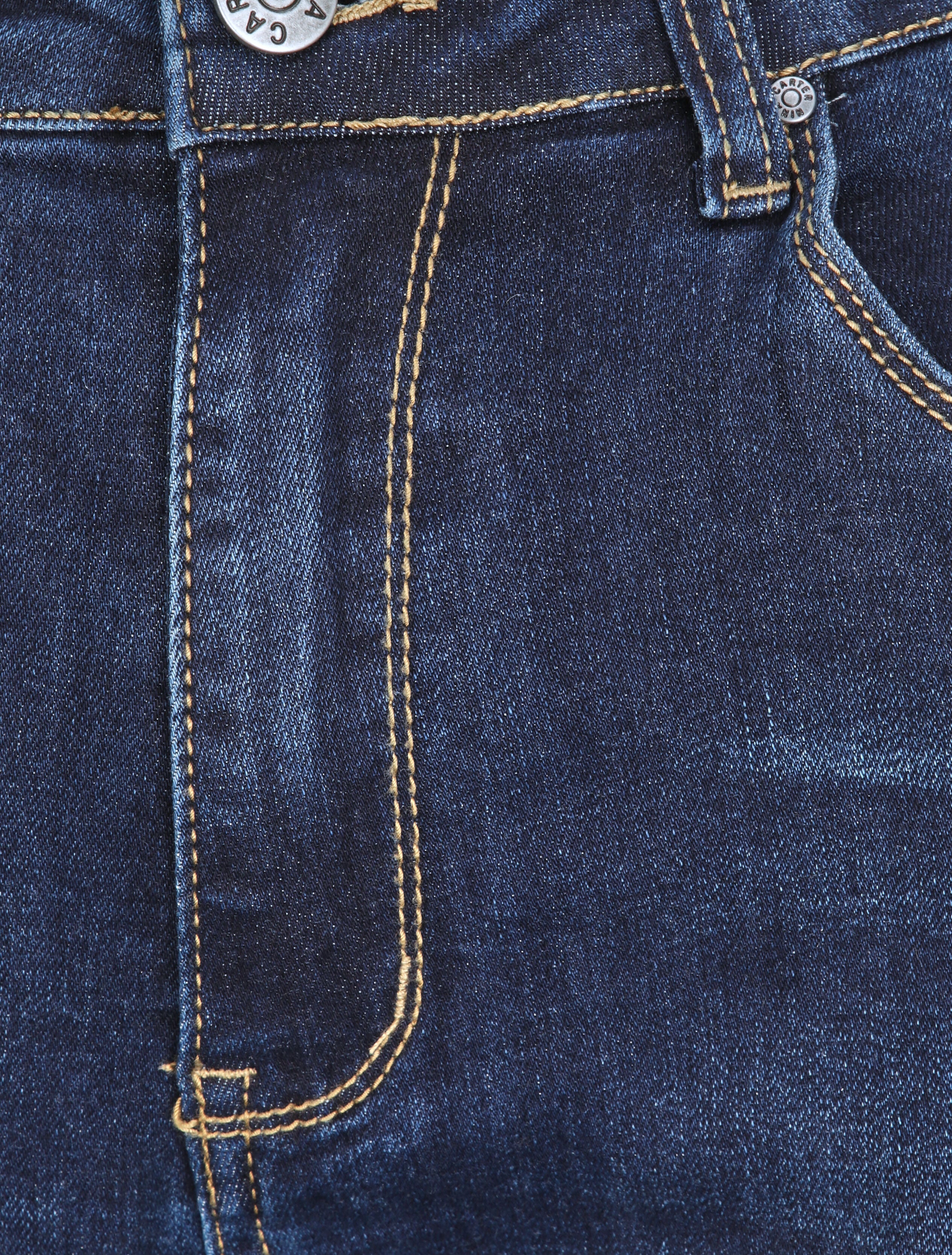 Jean grande taille slim à taille haute - Bleu foncé - 3