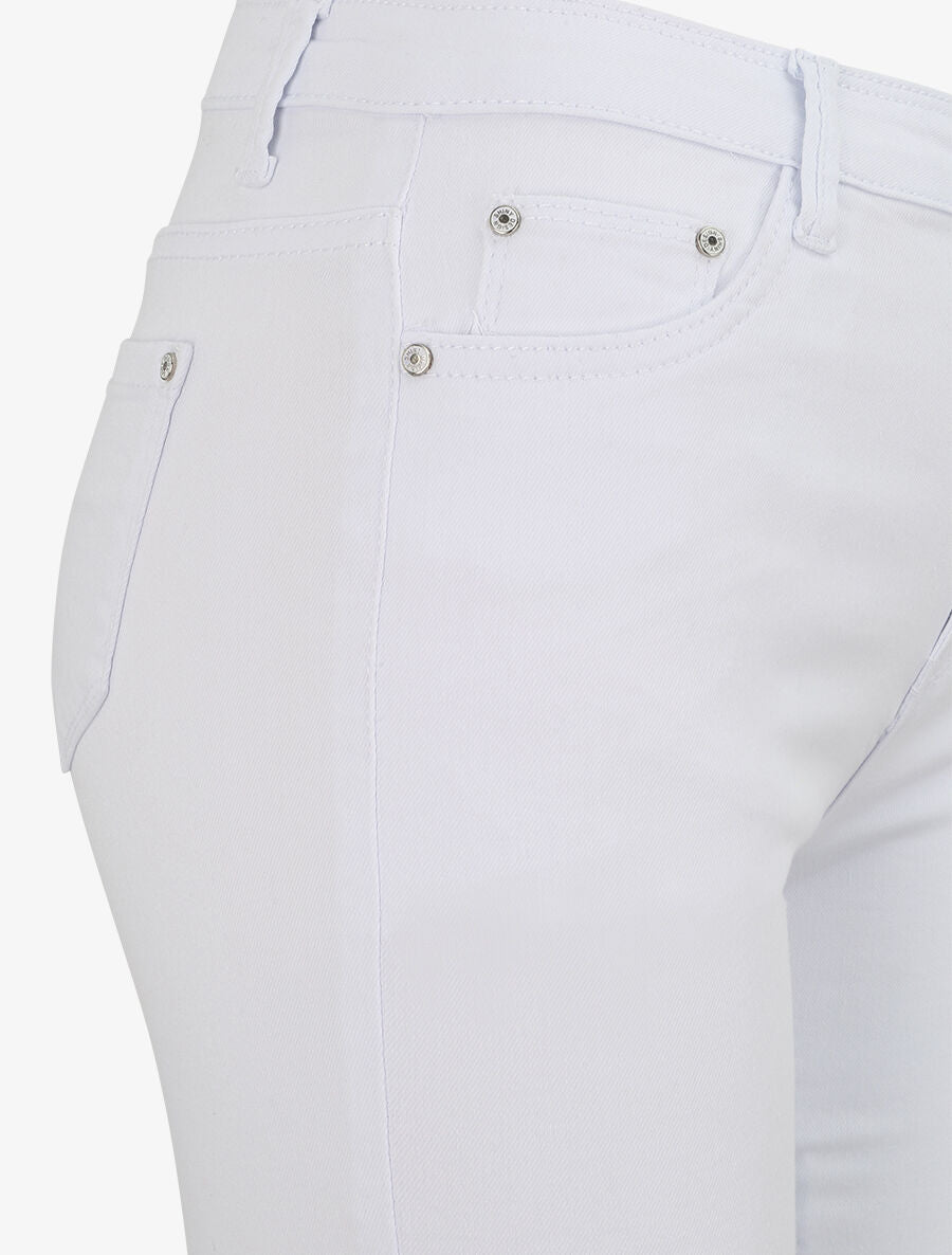 Jean skinny uni à taille haute - Blanc - 3