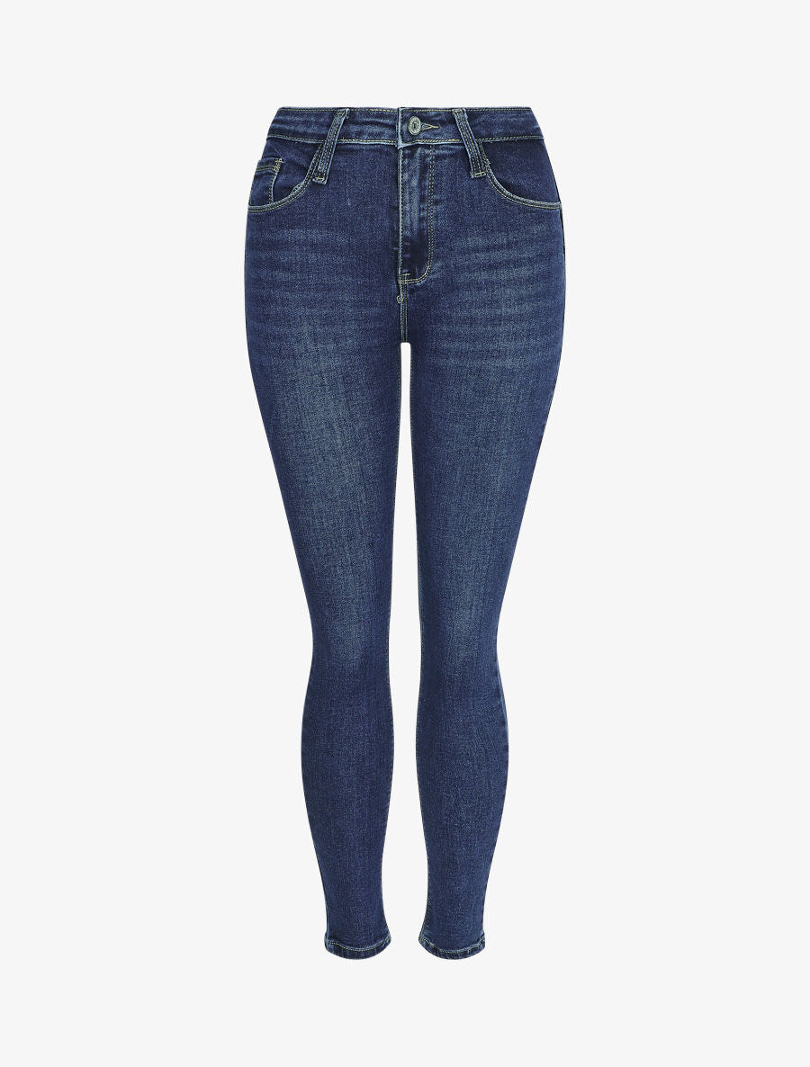 Jean slim à taille standard - Bleu denim - 1