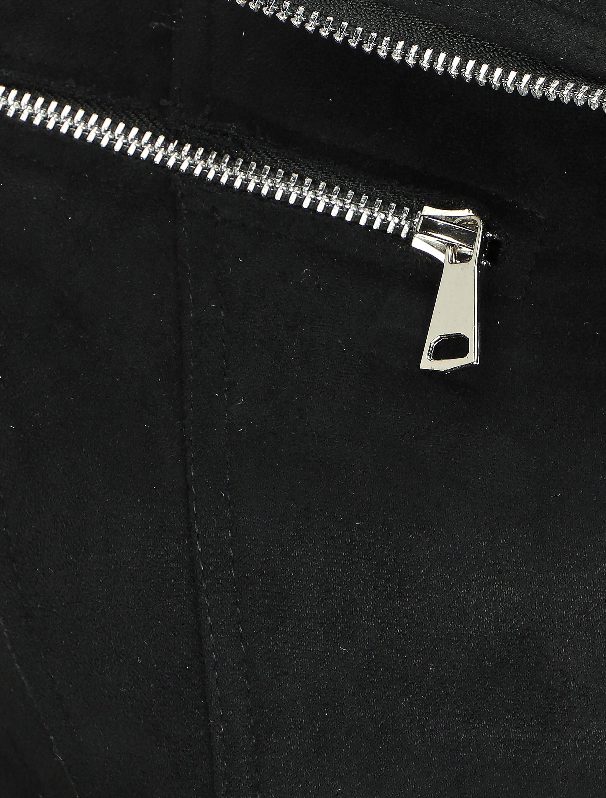 Veste style perfecto effet daim - Noir - 3
