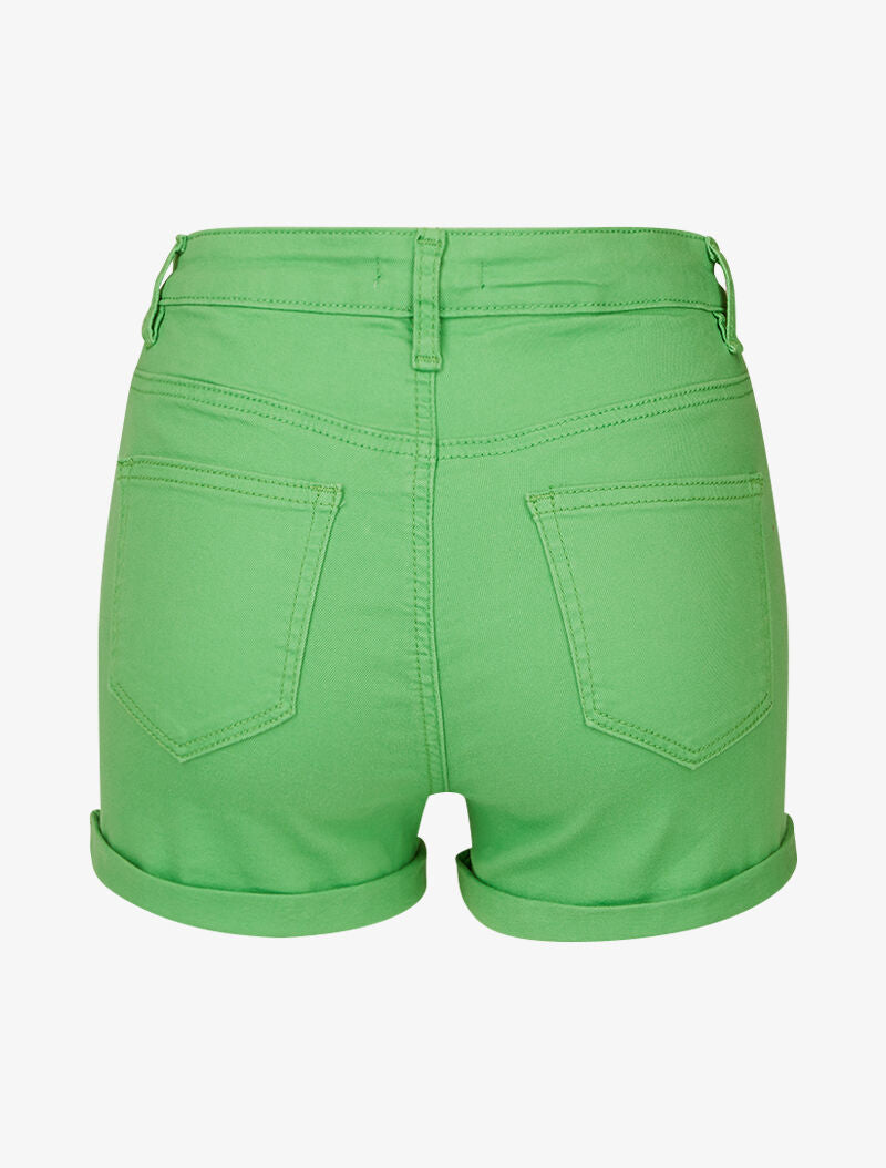 Mini short à boutonnière - Vert pomme - 2