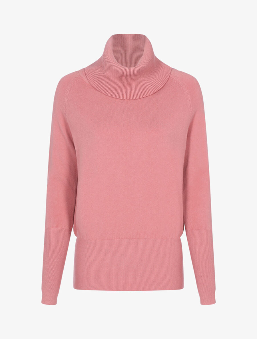 Pull coupe boule à col roulé - Corail - 3