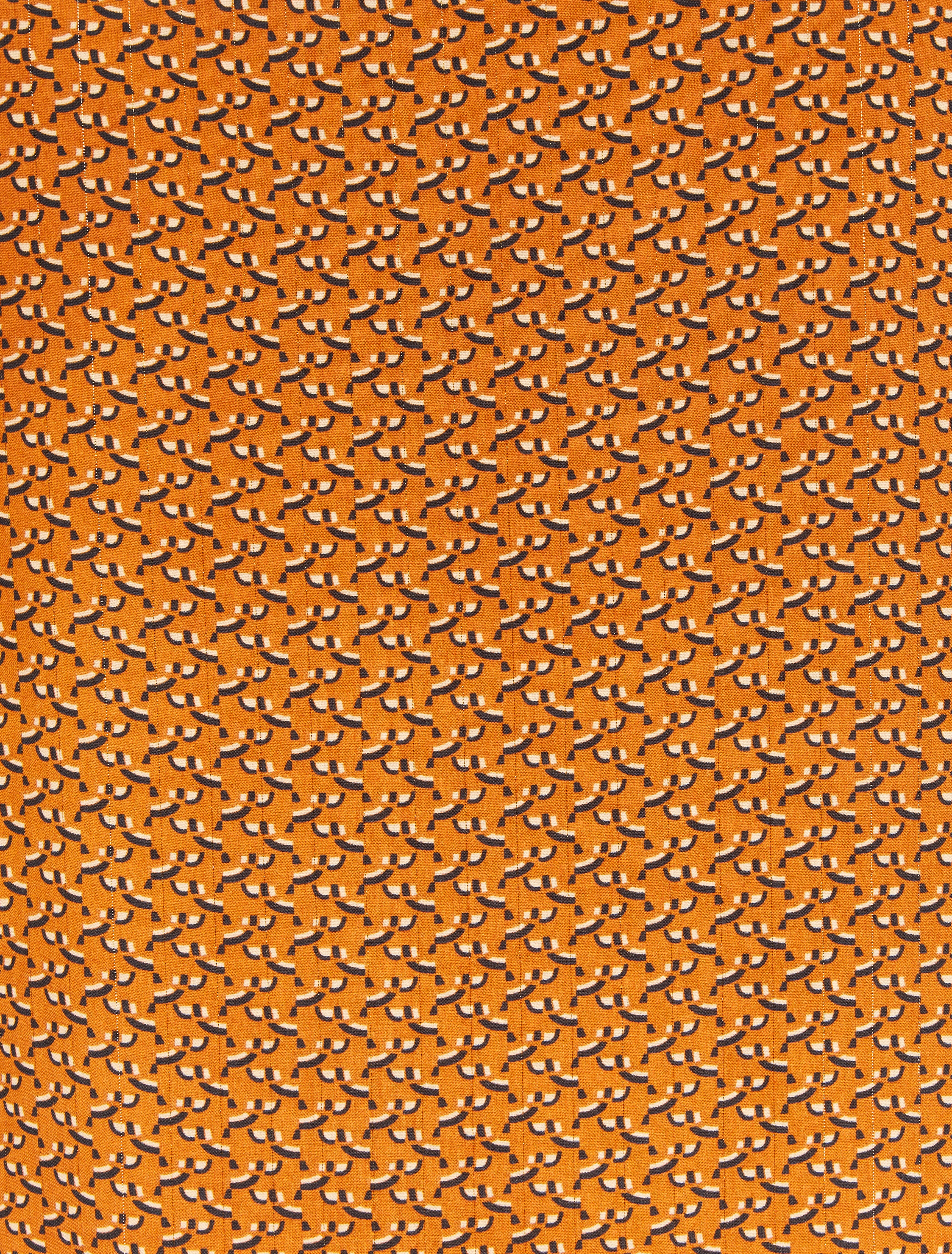 Blouse col lavallière à imprimé graphique - Orange - 4