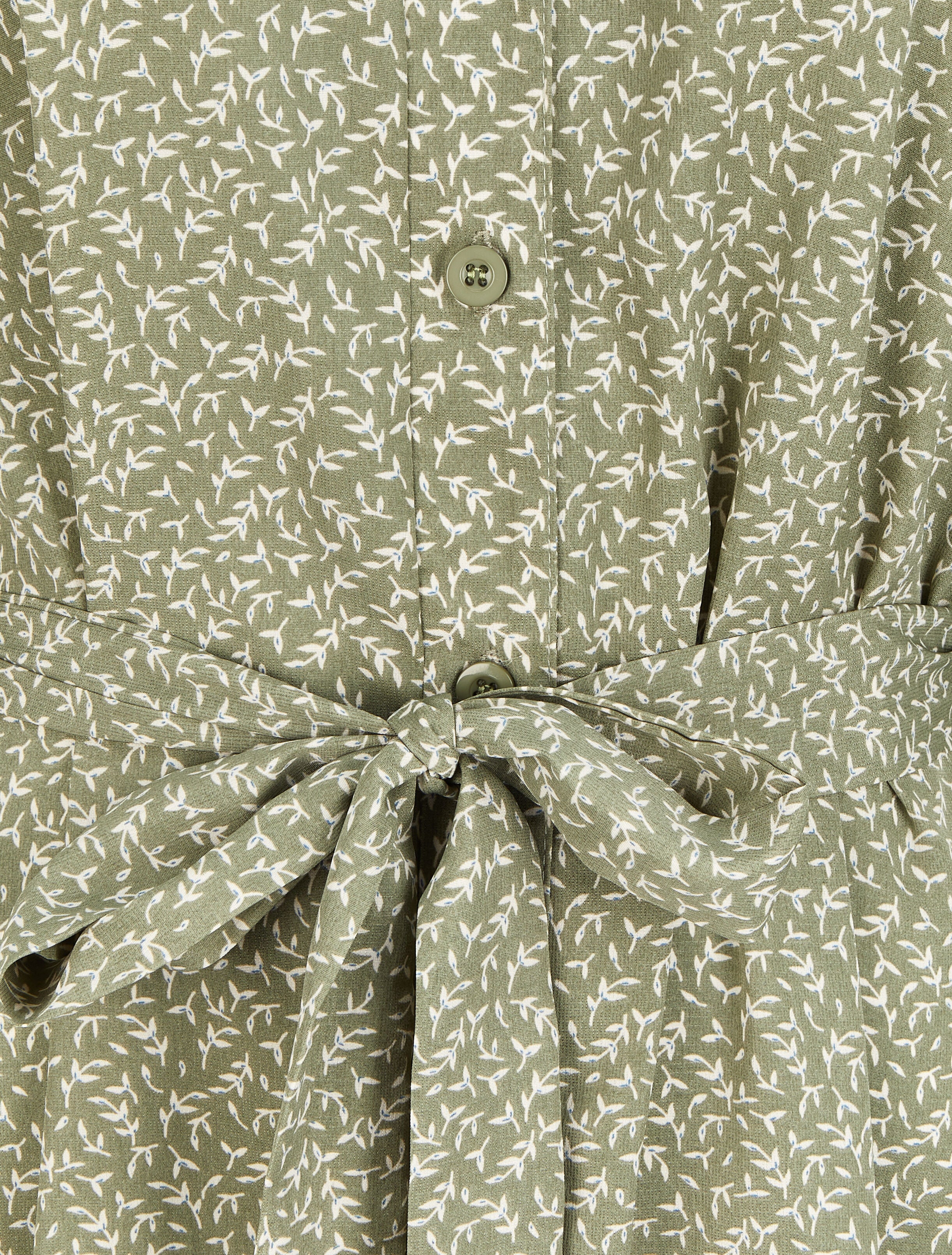 Robe chemise à imprimé feuilles d&