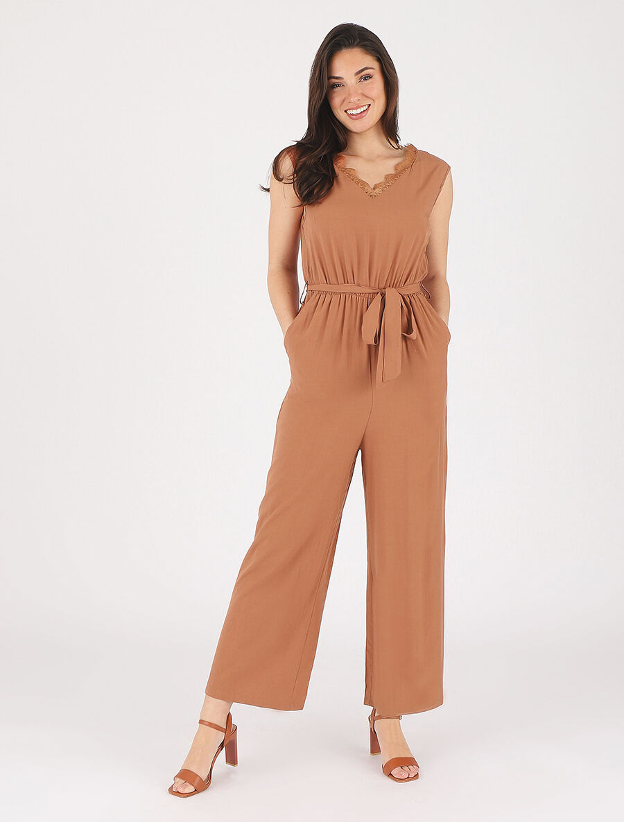 Combinaison ample sans manches col V - Rouille - 4