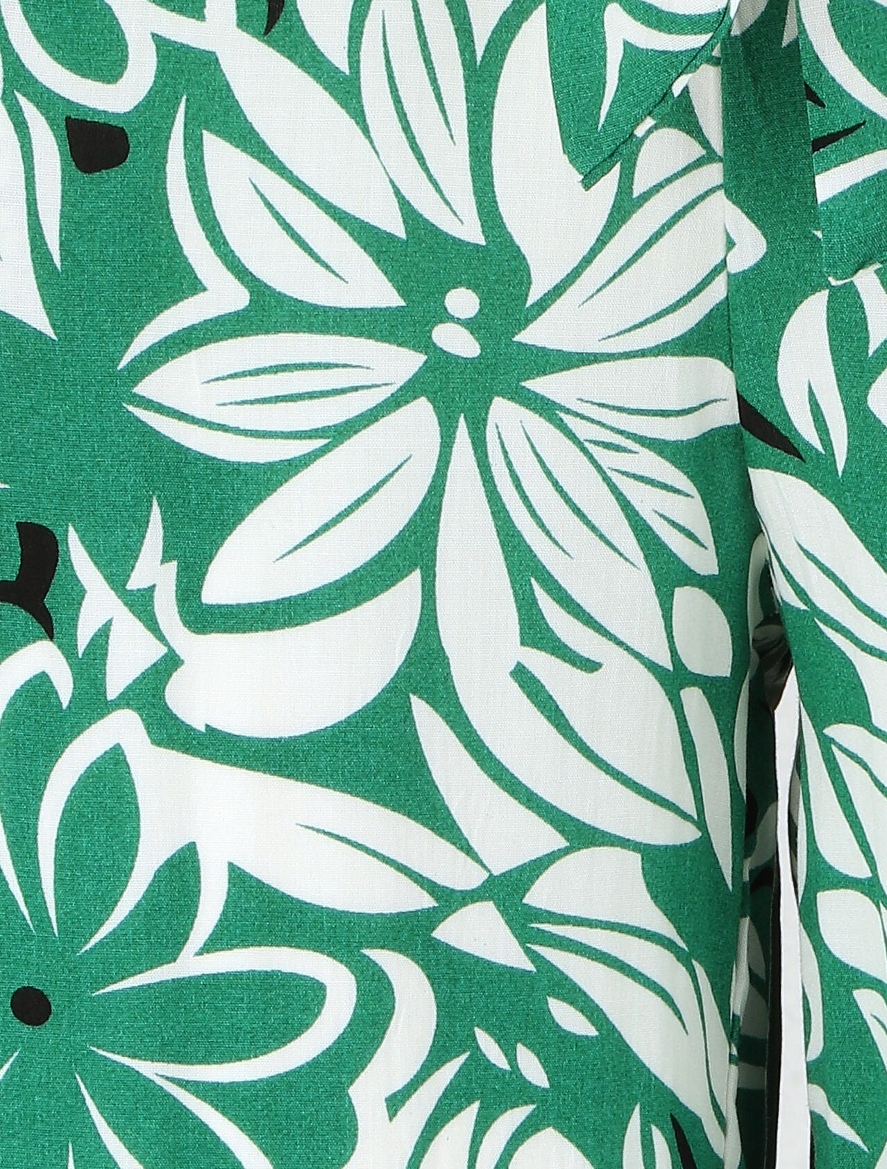 Pantalon fluide à imprimé hawaien - Vert - 3