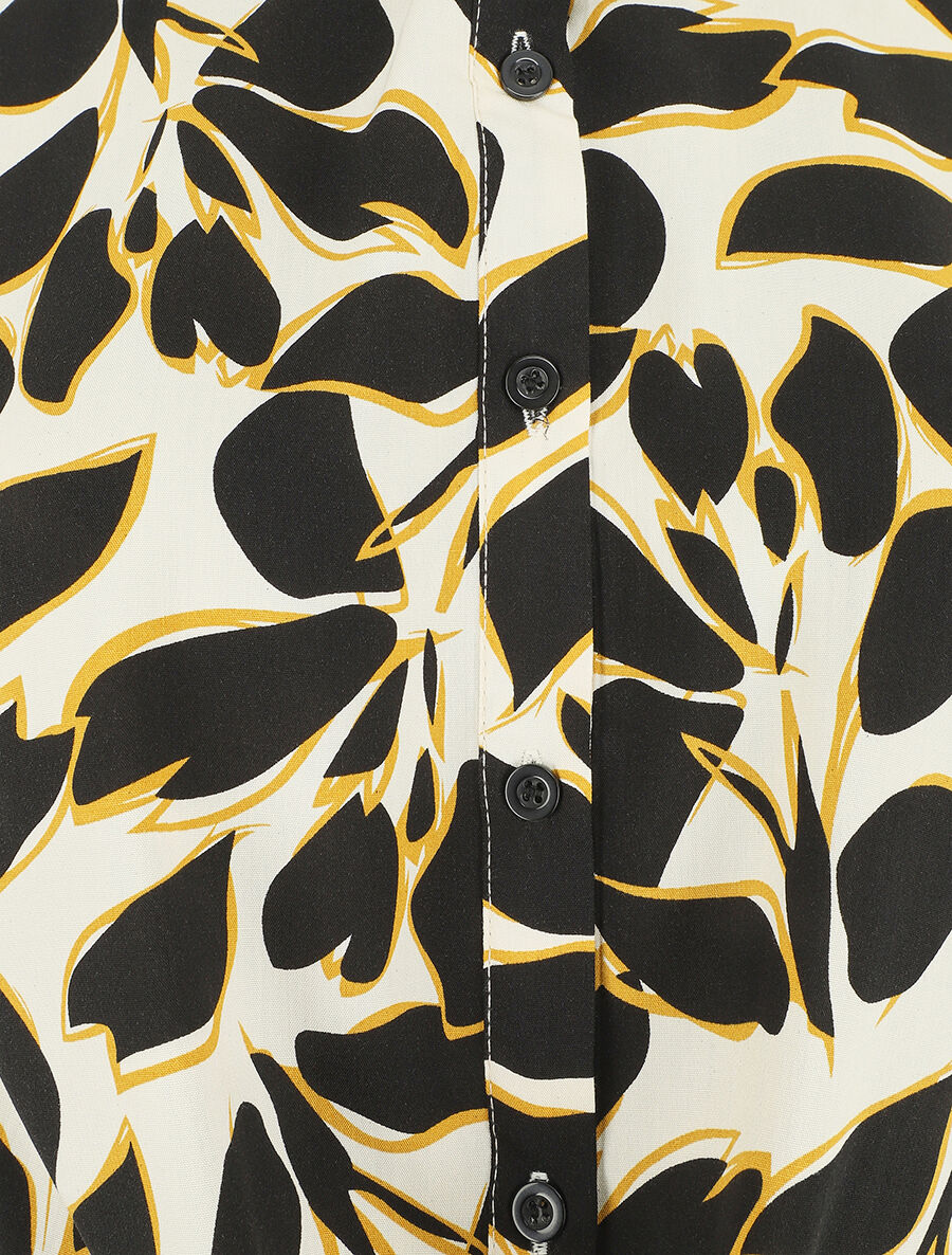 Chemise courte sans manches imprimé graphique - Noir - 3