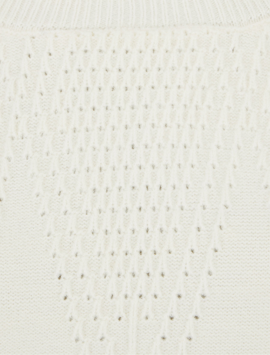 Pull uni en maille texturée - Beige - 3