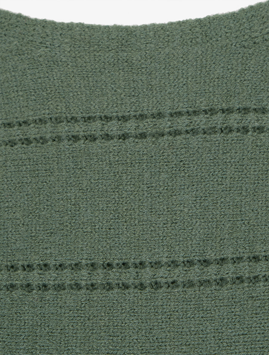 Pull uni à col rond - Kaki - 3