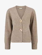 Gilet droit à boutons style rose - Taupe - 1