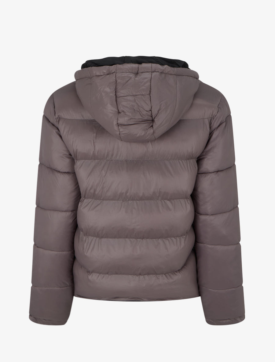 Doudoune matelassée reversible à capuche - Noir - 3