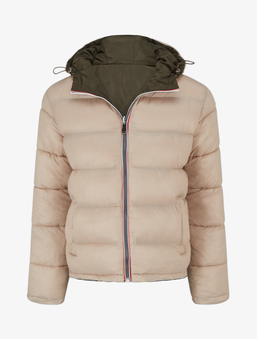 Doudoune matelassée reversible à capuche - Kaki - 4