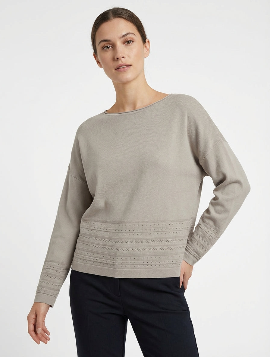 Mesh-Top mit Zierkanten oben rechts - Maulwurf