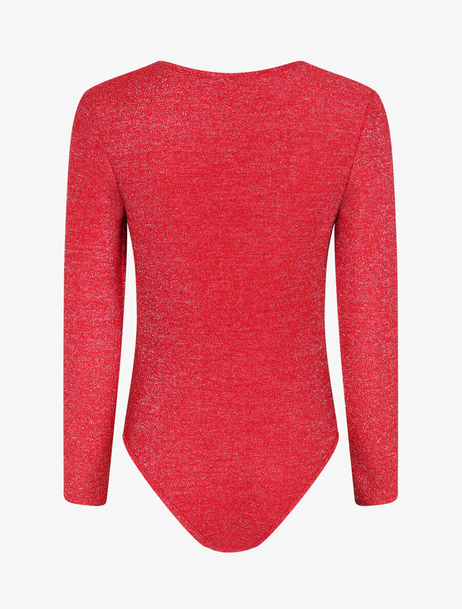 Body irisé à col torsadé - Rouge - 2