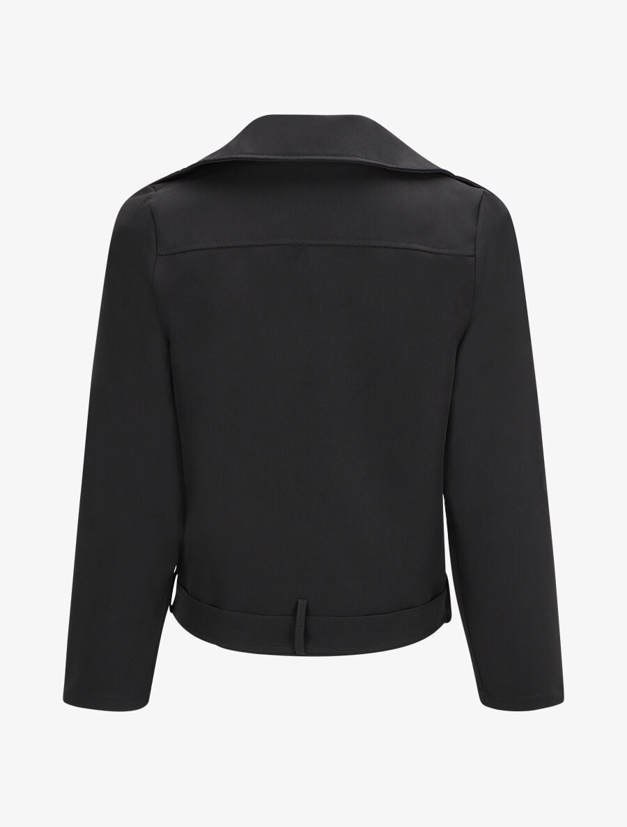 Veste zippée à bord ceinturé - noir - 2