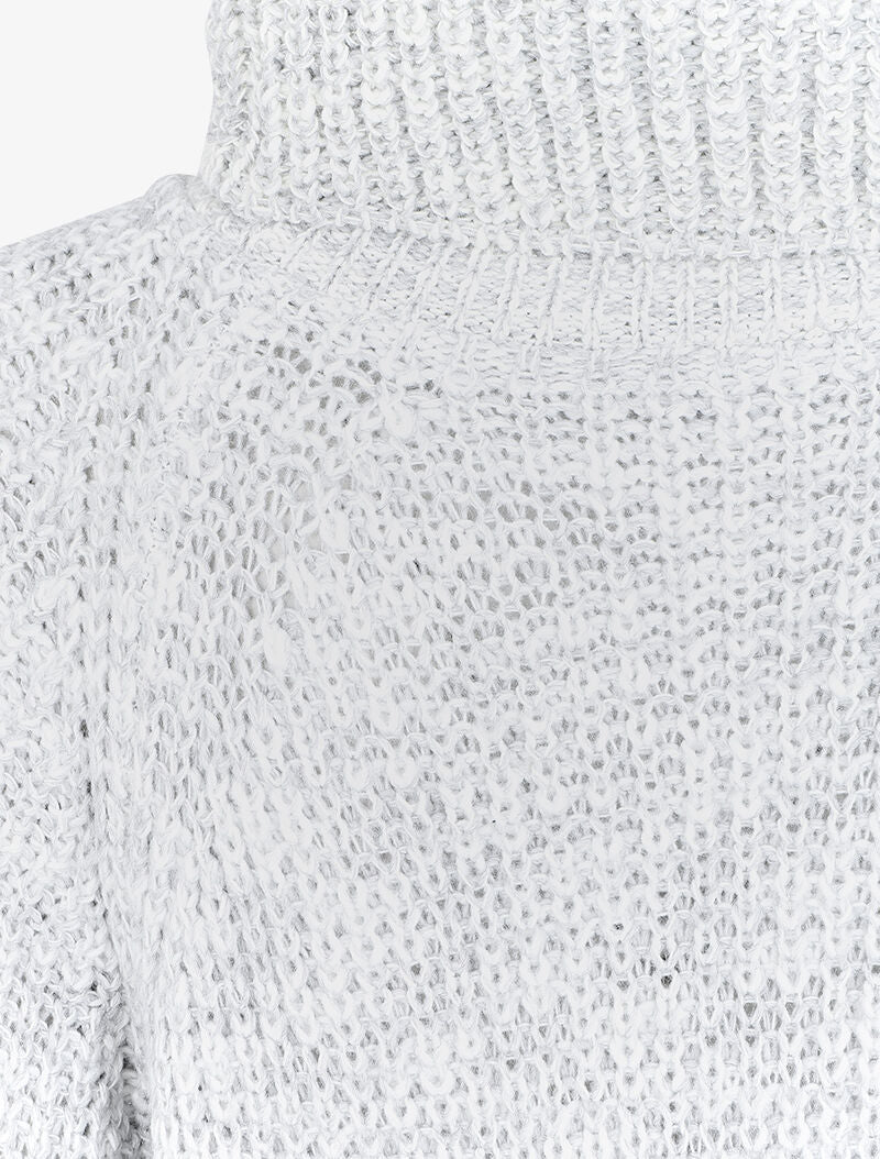 Robe pull à col roulé et manches raglan - Gris clair - 3