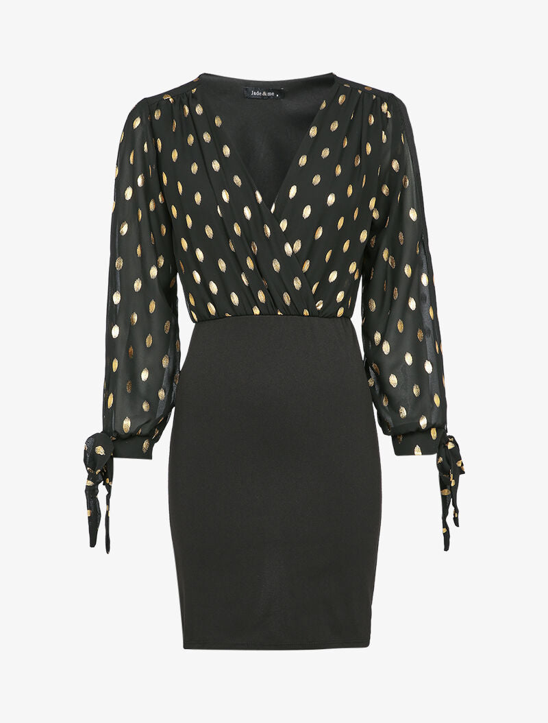 Robe cache coeur à manches dénudées - Noir - 4