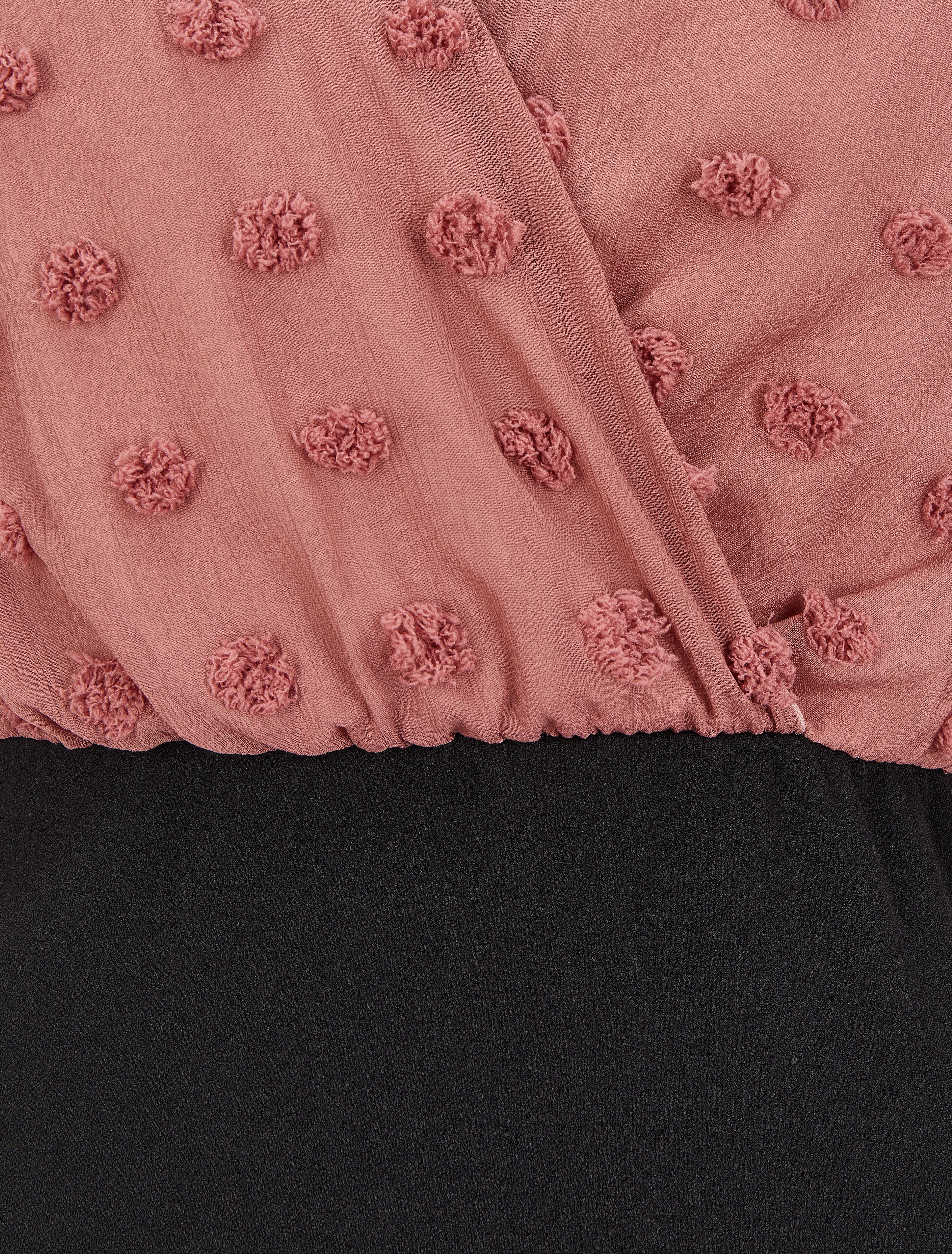 Robe cache-coeur à plumetis - Rose - 3