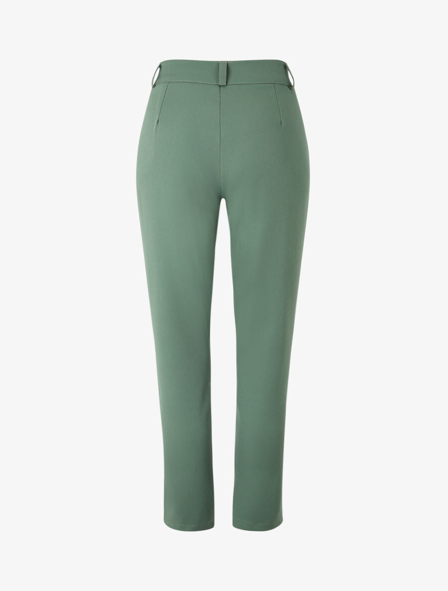 Pantalon slim à bords fendus - Kaki - 2