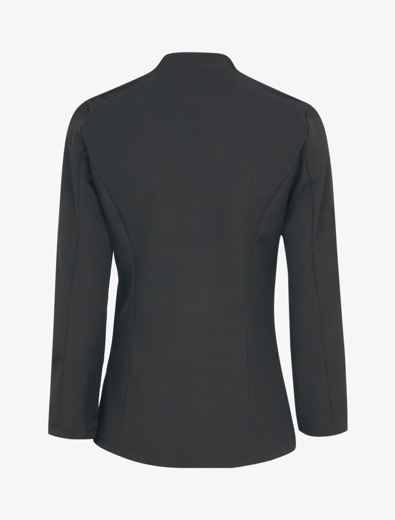 Veste à col biseauté et bords arrondis - Noir - 2