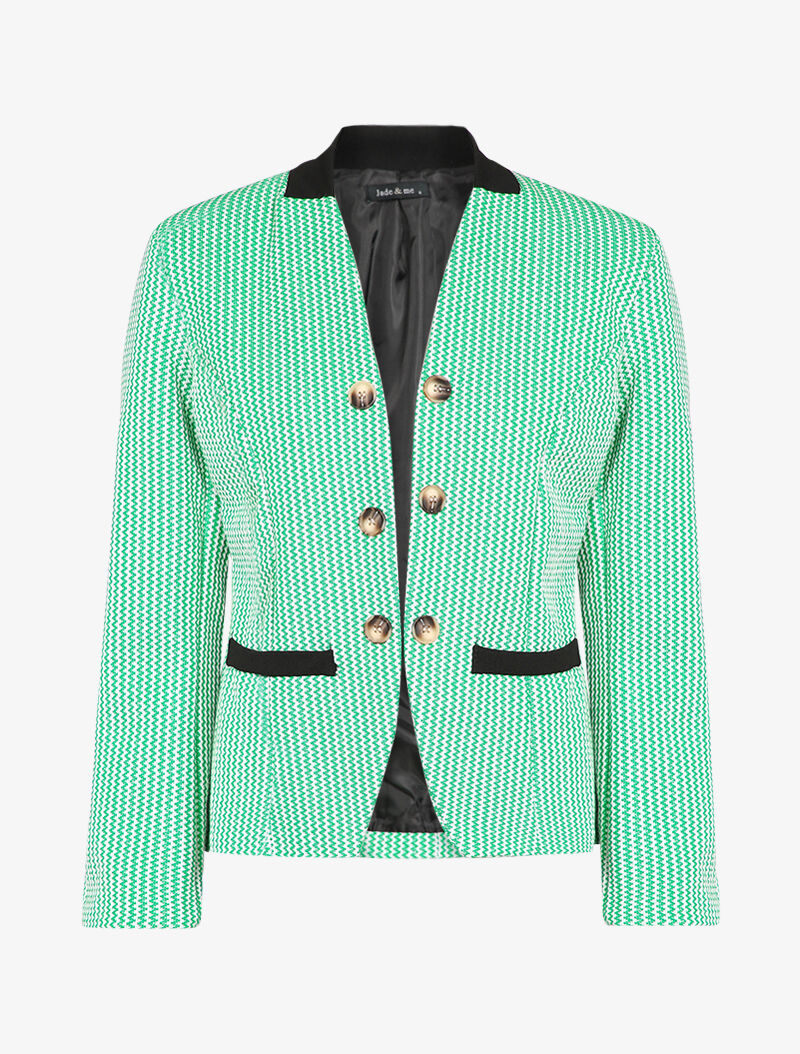 Veste en tweed - Vert/blanc - 4