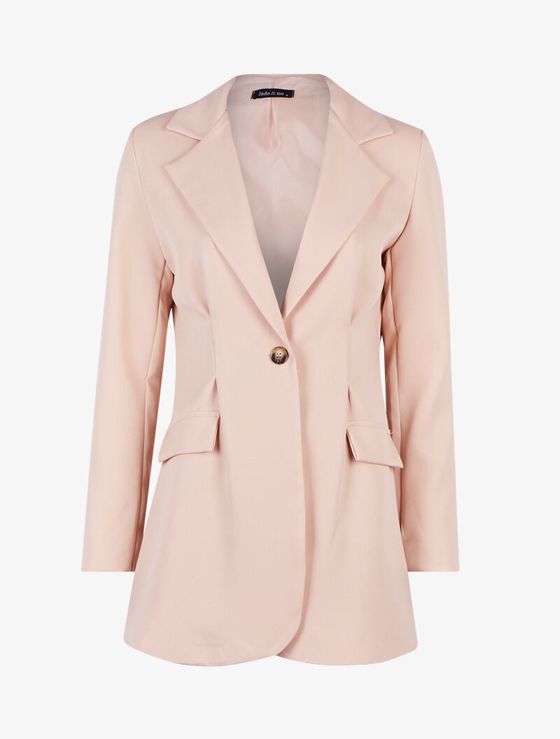 Blazer oversize à poche en trompe l&