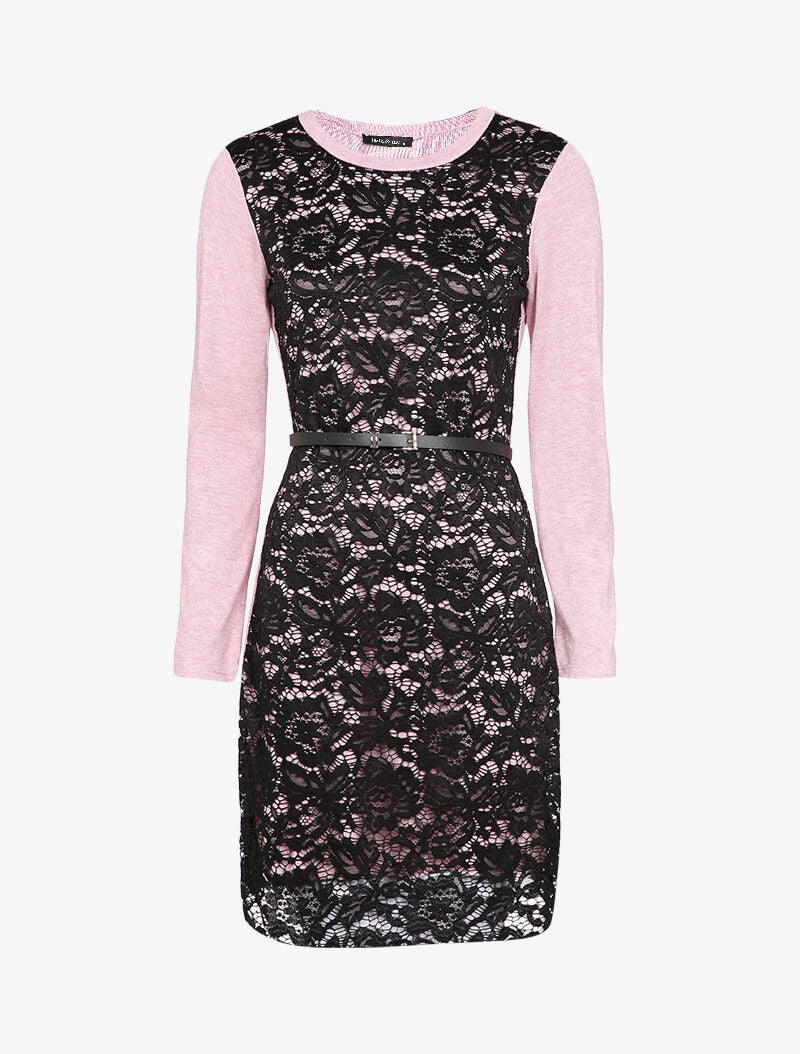 Robe pull à dentelle à l&