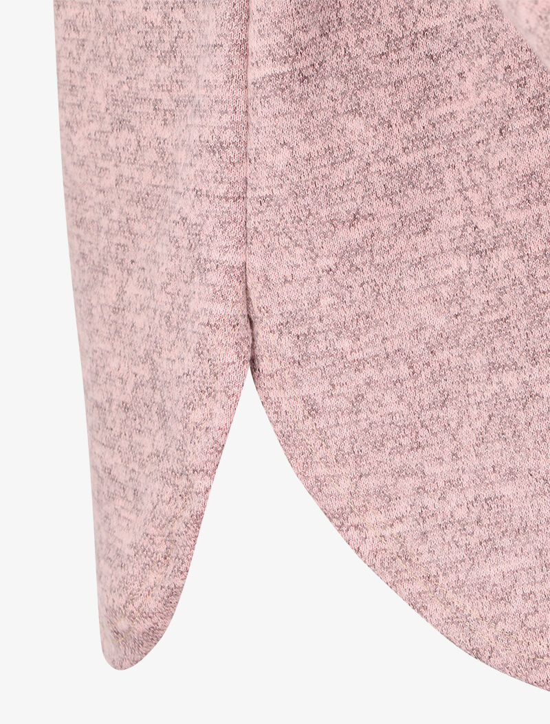 Sweat à message irisé et motif léopard - Rose - 3