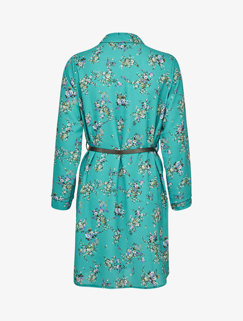 Robe chemise imprimé printanier - Vert - 2
