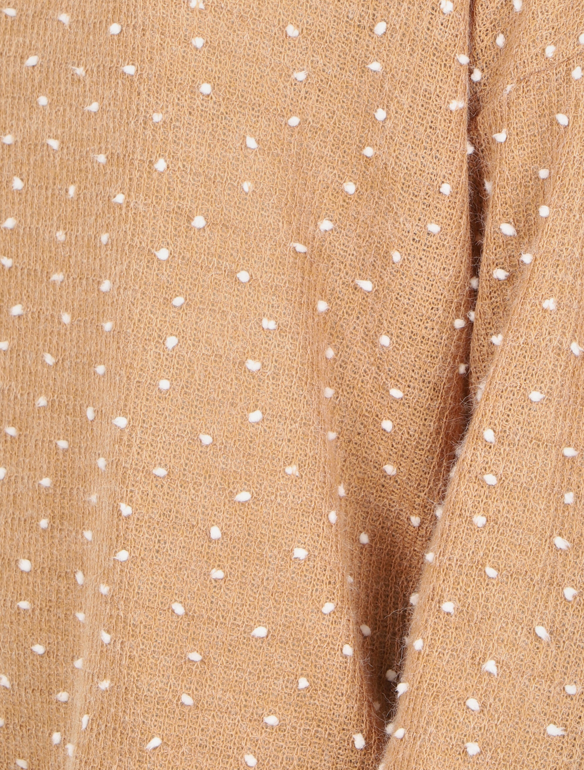 Pull col roulé oversize à plumetis - Camel - 3