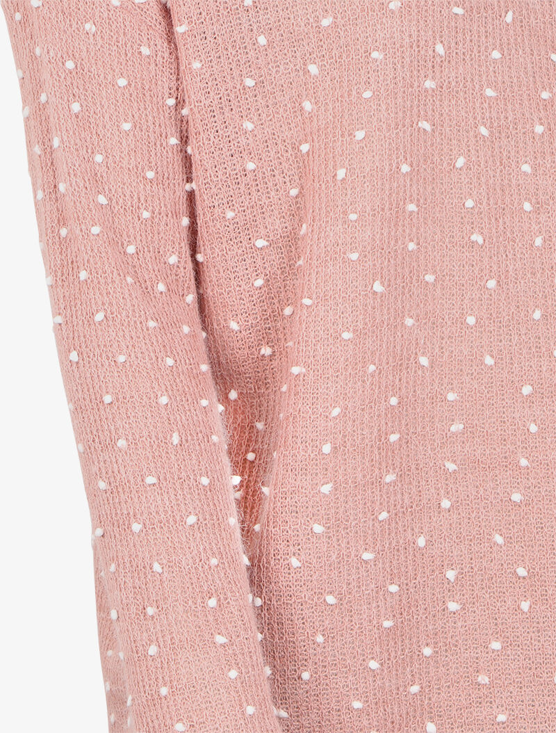 Pull col roulé oversize à plumetis - Rose - 3