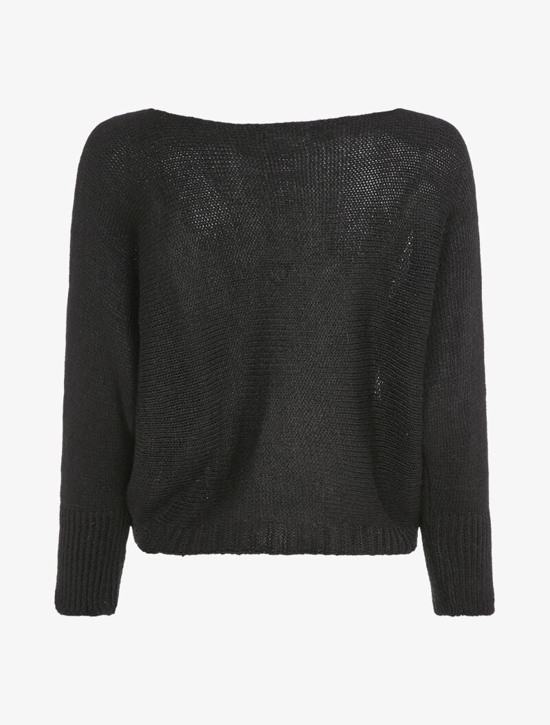 Pull chauve-souris à imprimé LOVE - Noir - 2